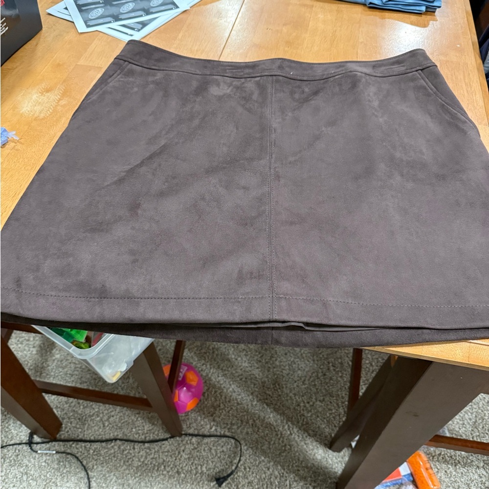 LOFT Chocolate Brown Mini Skirt
